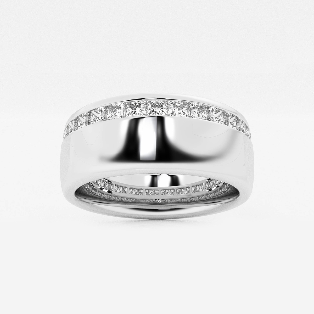 1 1/2 ctw Princess Lab Grown Diamond Channel Set Cigar Band